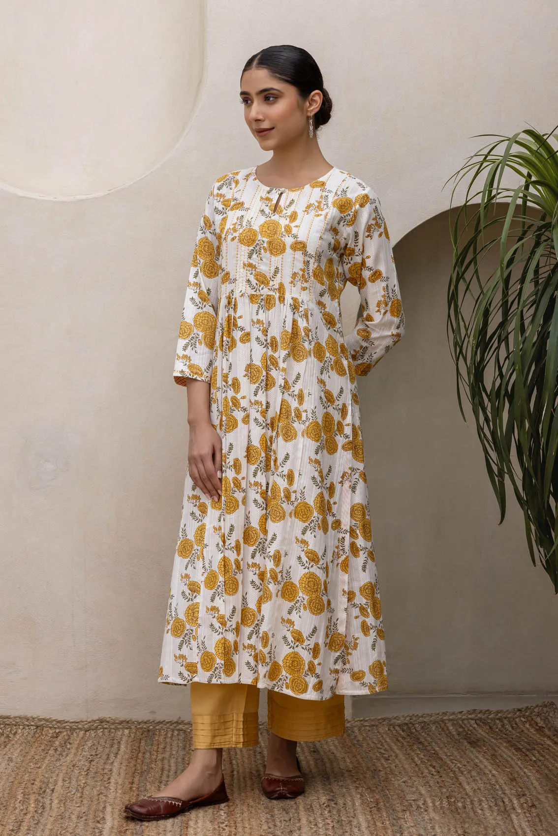 Yellow Zinnia Kurta