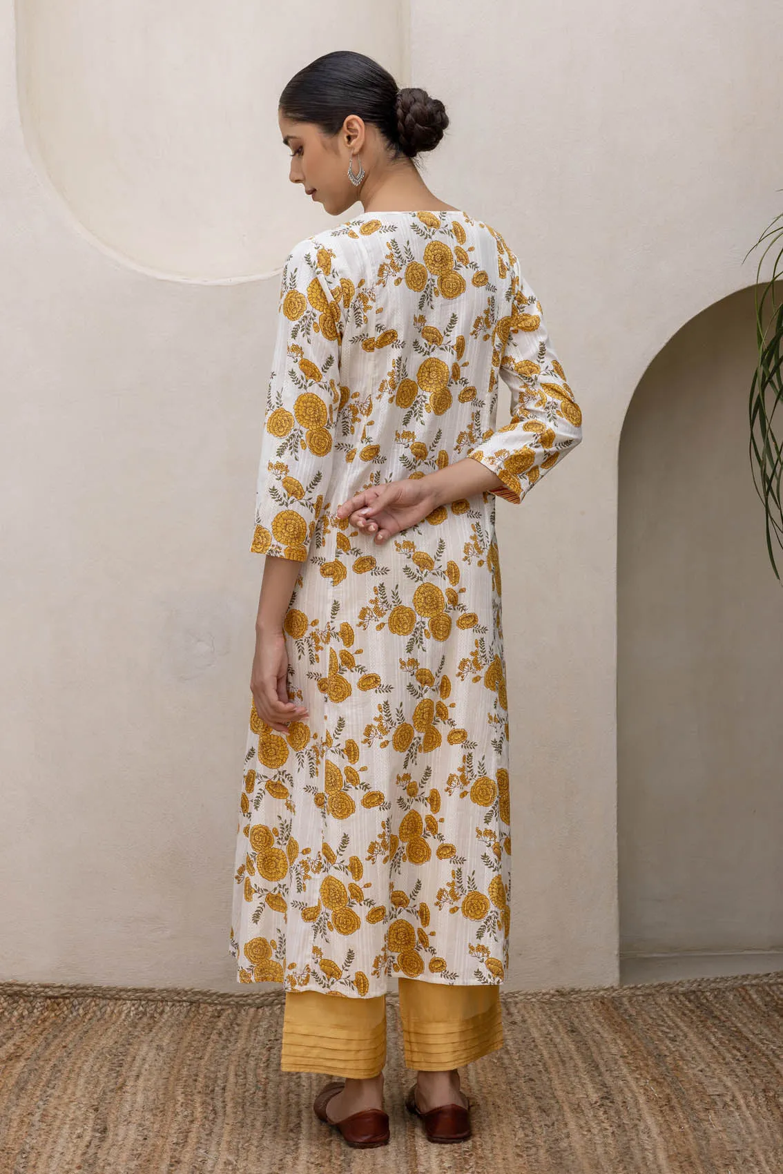 Yellow Zinnia Kurta